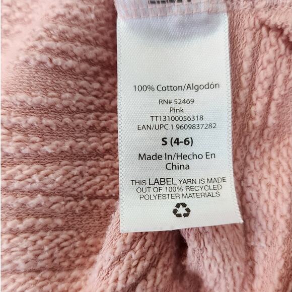 Time and Tru Pink Crew Neck Long Sleeve Sweatshirt Women's Size Small - Picture 5 of 10